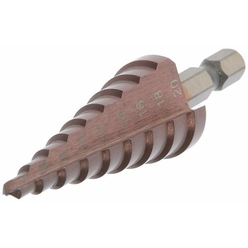 Сверло ступенчатое тундра HSS-Co шестигранный хвостовик 4 - 20 мм 709₽