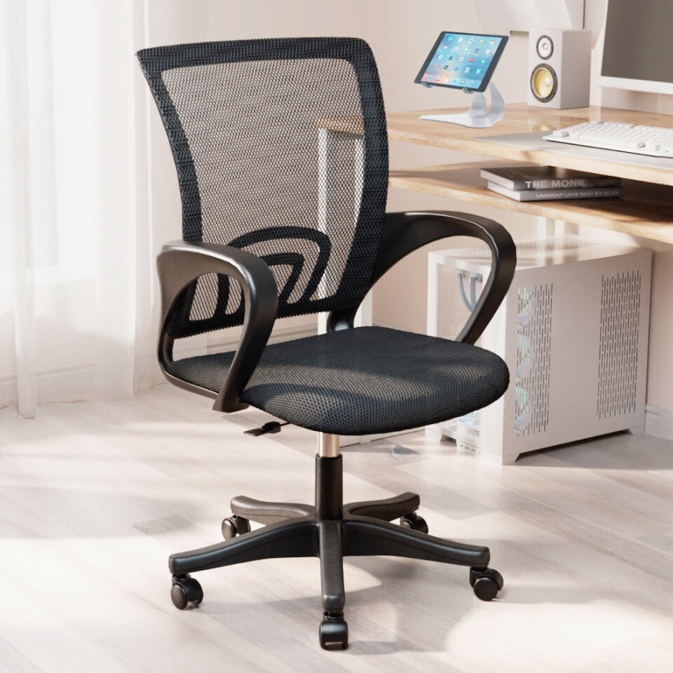 фото Кресло компьютерное офисное Hausland, черное