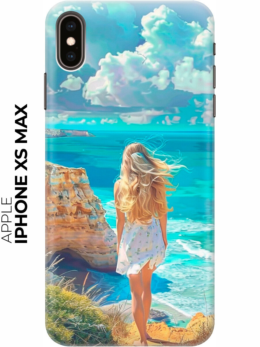 Силиконовый чехол на Apple iPhone XS Max с принтом "Безкрайнее море"