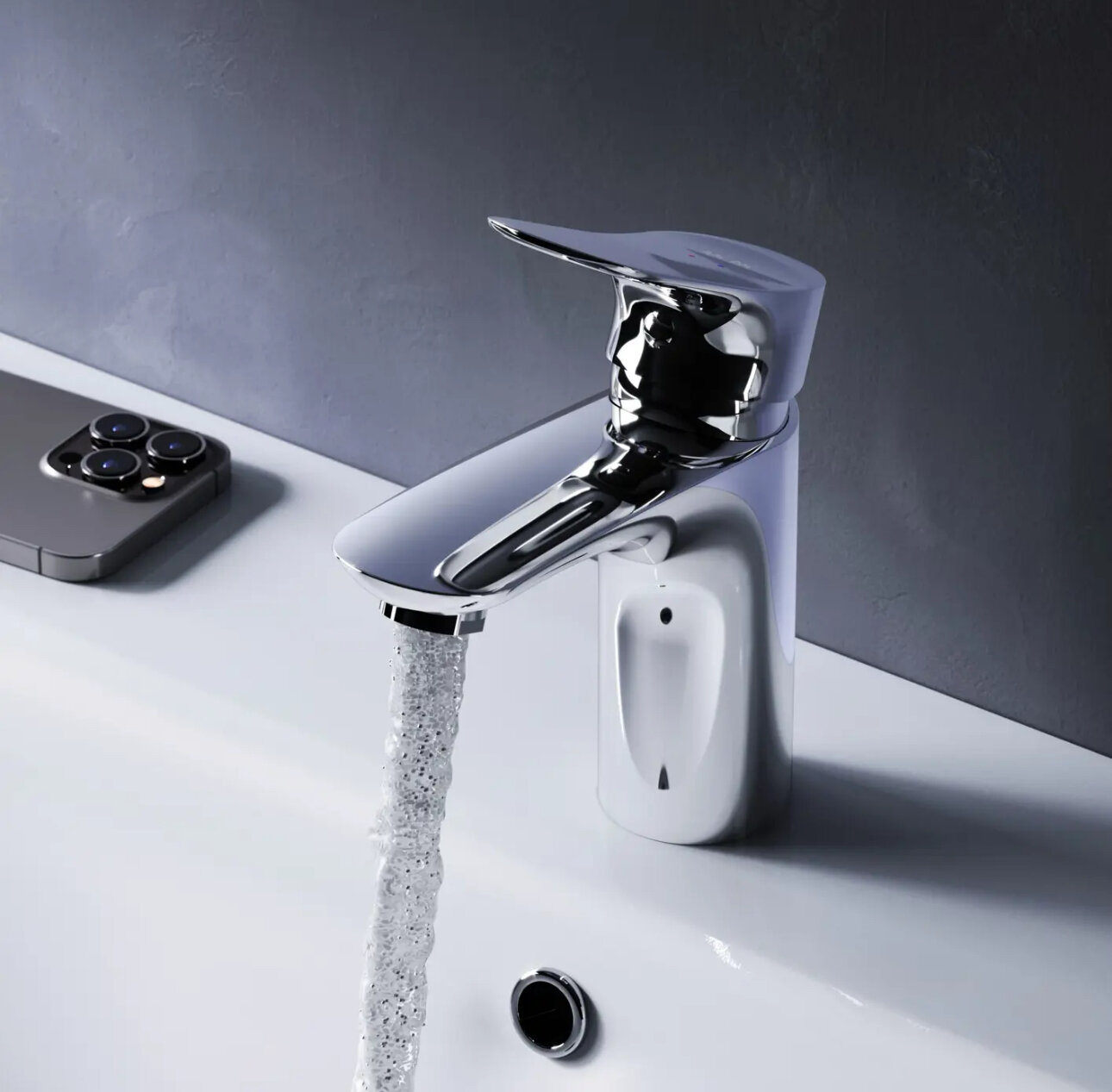 Смеситель для раковины AM.PM Moxie F9ML2100 однорычажный цвет хром - фото №3