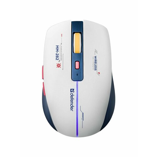 Мышь беспроводная Defender Dila MM-282 белая игровая 1800 dpi 854₽