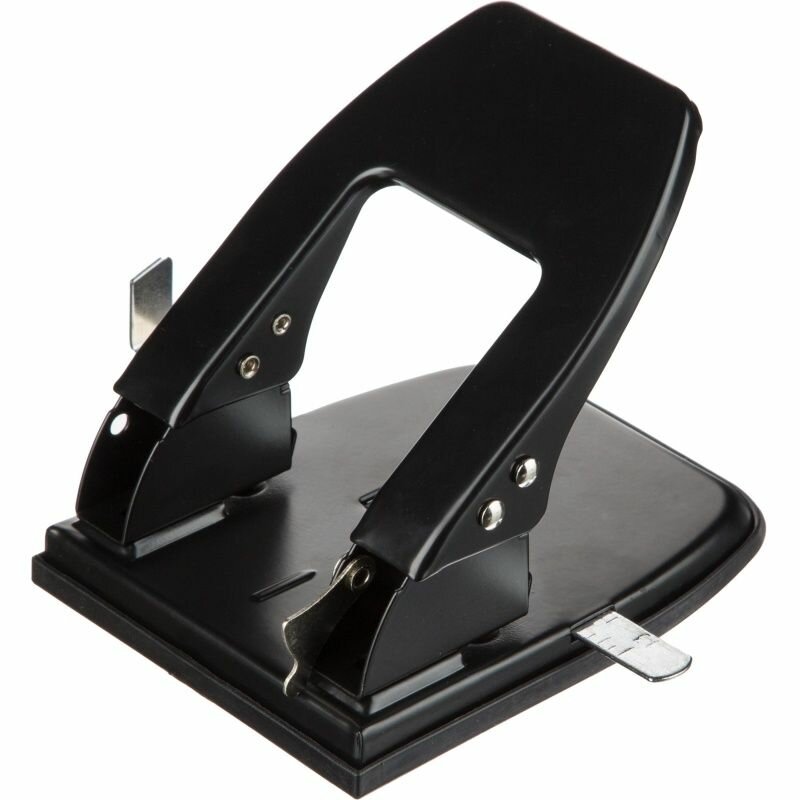 Дырокол Attache Economy, до 30 листов, с линейкой, цвет черный (882854)