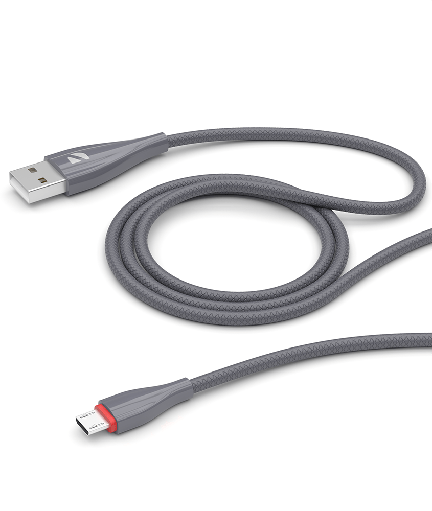 Кабель DEPPA Ceramic, USB A(m), micro USB B (m), 1м, серый [72286] - фото №5
