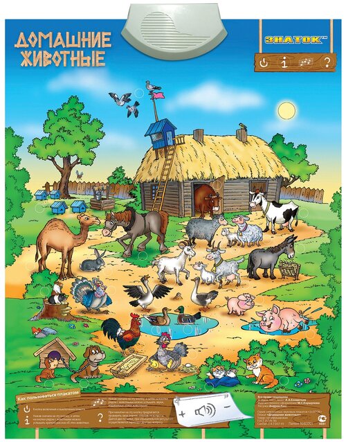Электронный плакат Знаток Домашние животные 70084, 3 шт.