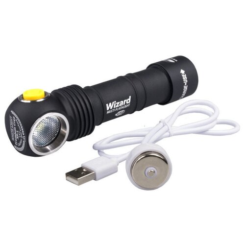 фото Ручной фонарь ArmyTek Wizard v3 XP-L Magnet USB + 18650 Li-Ion (белый свет) черный