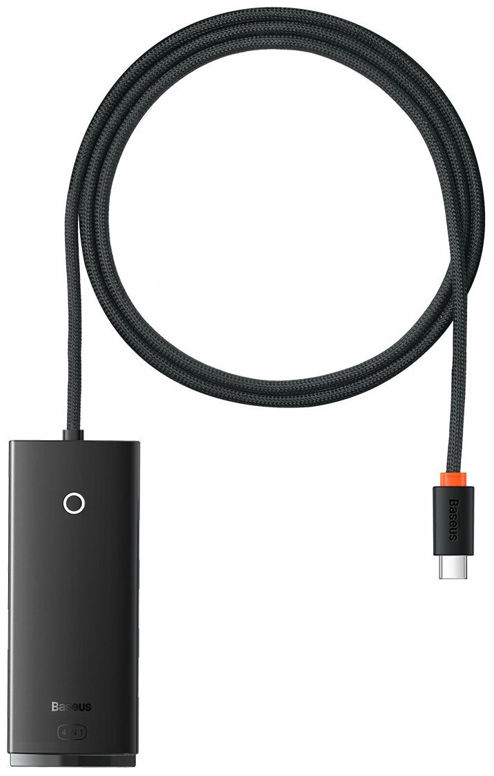 Baseus Lite Серия концентратор USB Тип C адаптер - 4x USB 3.0 200см Черный