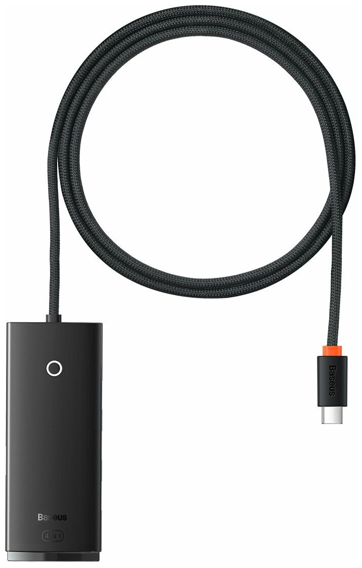 Baseus Lite Серия концентратор USB Тип C адаптер - 4x USB 3.0 100см Черный