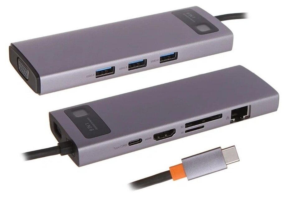 USB-концентратор Baseus CAHUB-CU0G разъемов: 9