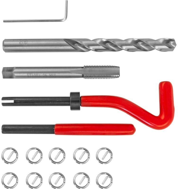 TRIS10125 Набор для восстановления резьбы M10x1.25, 15 предметов. Thorvik