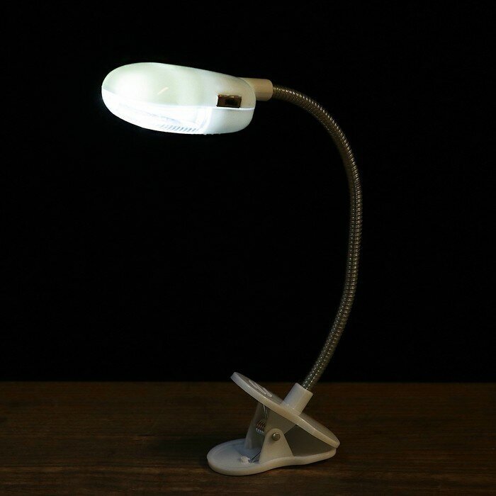 Лампа на прищепке "Лучик" 2хLED 23х2,7х5,8 см - фотография № 2