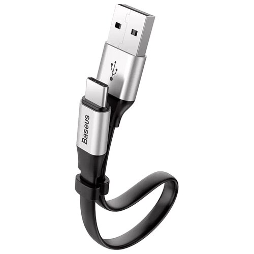 фото Кабель Baseus Portable USB - USB Type-C (CATMBJ) 0.23 м серебристый/черный