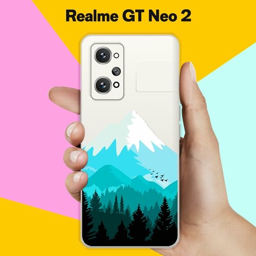 Силиконовый чехол на Realme GT Neo 2 Снежная гора / для Реалми ДжиТи Нео 2 силиконовый чехол на realme gt neo 2 реалми gt нео 2 корги печенька