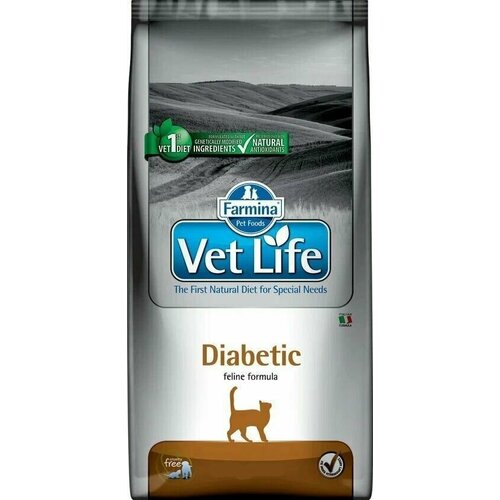 Сухой корм Farmina Vet Life Cat Diabetic с курицей диетический сухой корм для кошек при сахарном диабете, 10кг