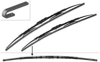 Щетка стеклоочистителя каркасная Bosch Twin 682 550 мм / 530 мм, 2 шт. для Alfa Romeo 156, Audi TT, Lancia Lybra
