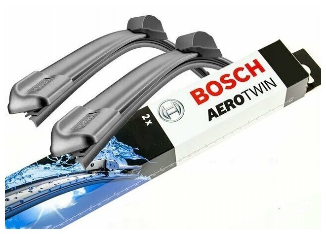 Щетка стеклоочистителя BOSCH Aerotwin A104S, 550 мм/500 мм, бескаркасная, 2шт, 3397014118 - фото №5