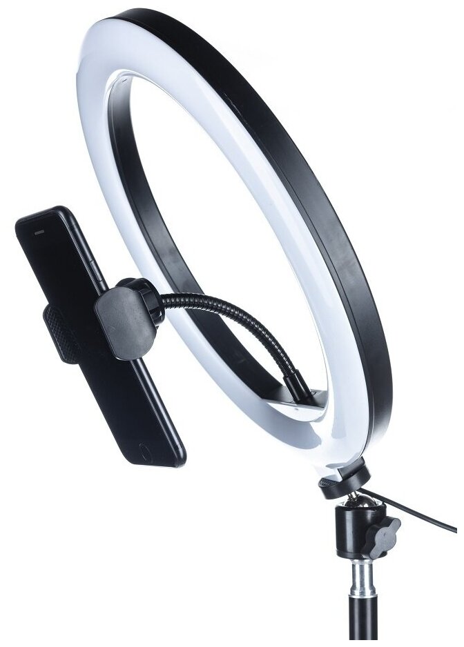 Кольцевая лампа со штативом SDM-ZB1019-10 INCH- 1 диаметром 260 мм на шаровой головке с питанием от USB
