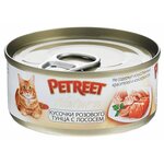 Корм для кошек Petreet Natura Кусочки розового тунца с лососем (0.070 кг) 48 шт. - изображение