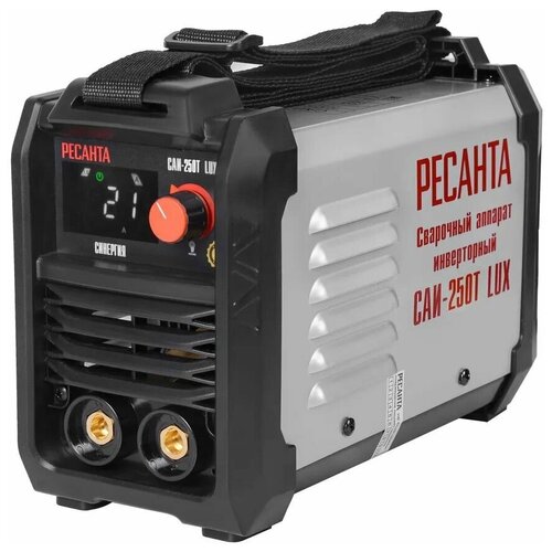 Сварочный аппарат Ресанта САИ-250Т LUX инверторный светло-серый 250 ампер комплект кабелей 1529000₽