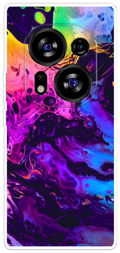 Силиконовый чехол на Tecno Phantom X2 Pro / Техно Фантом Х2 Про ACID fluid