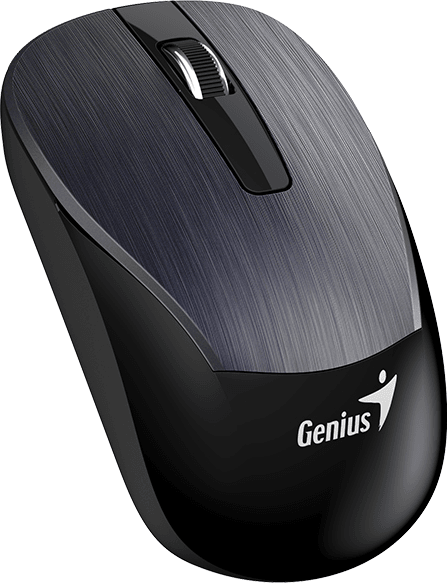 Мышь беспроводная Genius ECO-8015 металлический серый (Iron Gray), 2.4GHz, BlueEye 800-1600 dpi, аккумулятор NiMH new package - фото №1