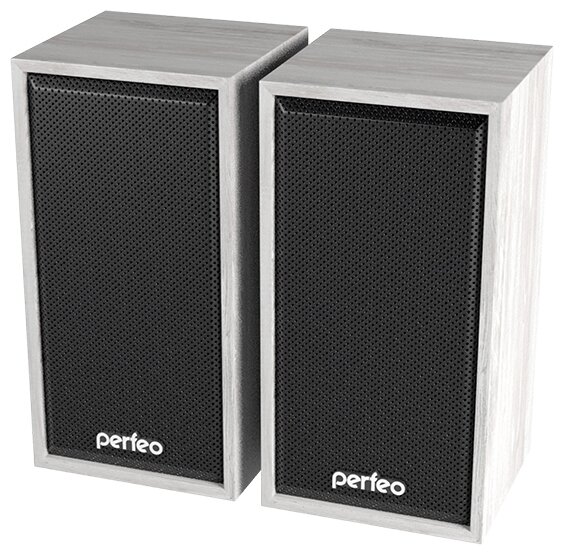 Акустическая система Perfeo (PF_A4389) Cabinet белый дуб PF-84-WD ,2.0, 2х3Вт, USB
