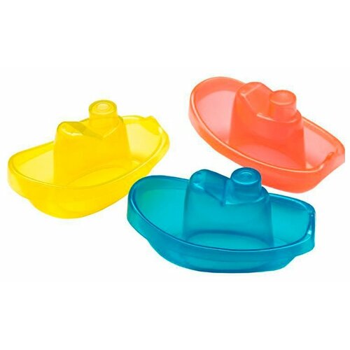 фото Набор для ванной playgro bright baby boats (0183454) красный/желтый/синий