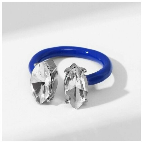 Кольцо Queen Fair, безразмерное, синий, розовый кольцо драгоценность дуо цвет малиново голубой безразмерное