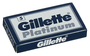 Лезвия для Т-образного станка Gillette Platinum, серебристый, 100 шт.