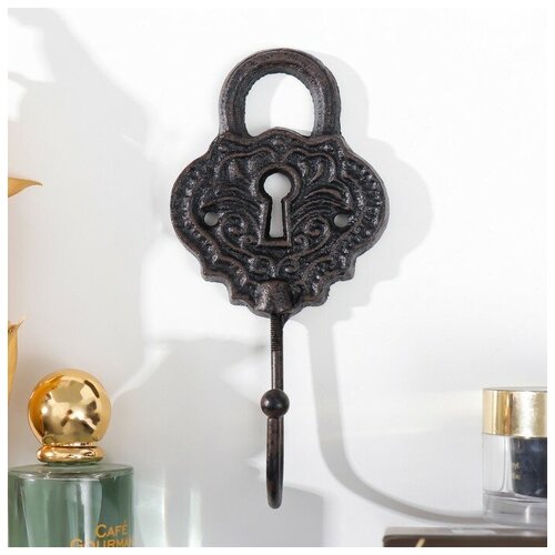 фото Крючок декоративный металл "ажурный замочек" 8х5х17 см dreammart