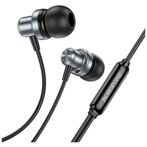Наушники внутриканальные Borofone BM70 Rich 12 м цвет серый 24600₽