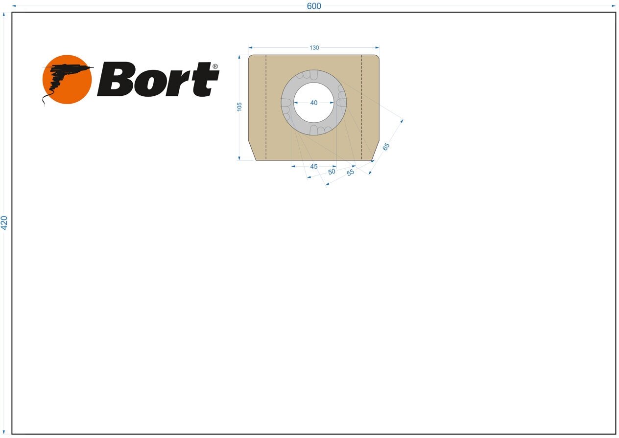 Мешки для пылесосов Bort EINHELL, IPC, NILFISK (BB-06U) 5шт