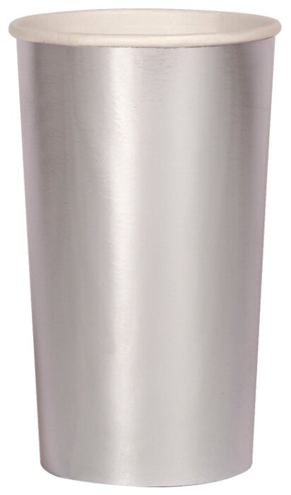 MeriMeri Стаканы Basic высокие 400 мл 8 шт. Серебряный