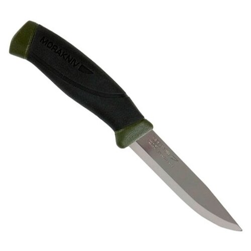 фото Нож morakniv companion mg (нержавеющая сталь) с чехлом черный/хаки