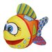 Мягкая игрушка, рыбка - развивашка, 36 см, желто-оранжевая, развивающая игрушка для детей от 1 года