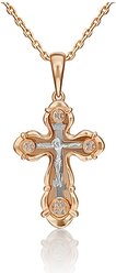 PLATINA jewelry Крестик из комбинированного золота 03-3157-00-000-1111-42