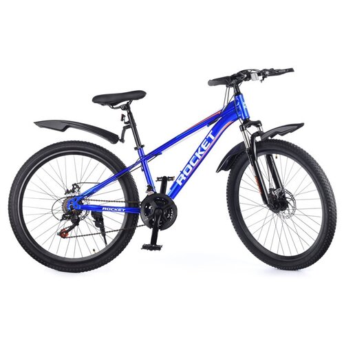 Велосипед горный 26 ROCKET цвет синий размер рамы 14 21 скорость модель 2023 года 1691900₽