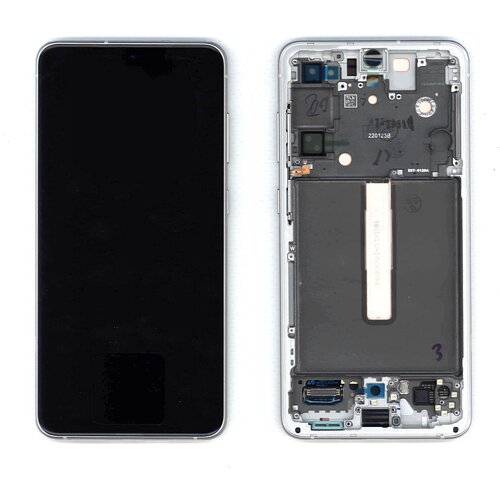 Дисплей для Samsung Galaxy S21 FE 5G SM-G990B в сборе с тачскрином и рамкой белый