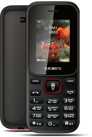 TEXET TM-128 Black/Red (2 SIM)