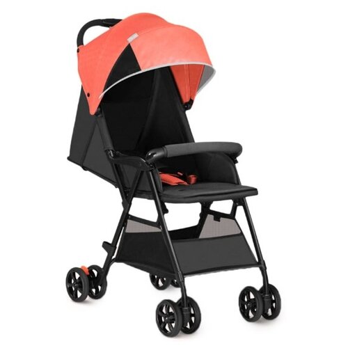 Прогулочная коляска Xiaomi Qborn Lightweight Folding Stroller, red dearest pro high landscape stroller can sit or lie super lightweight folding four wheel shock absorbers stroller four seasons