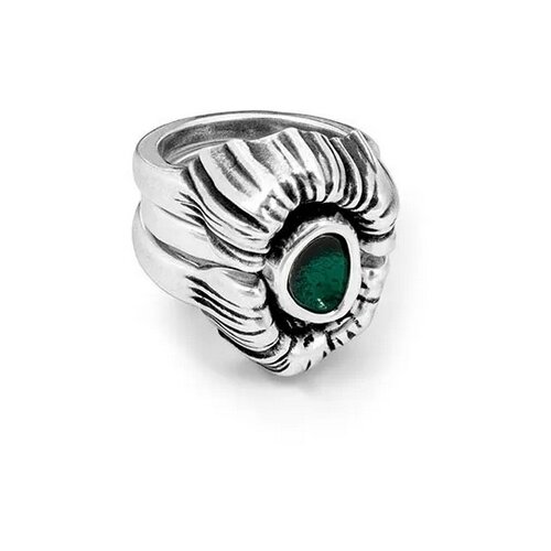 фото Кольцо ciclon, borage, тройное, со вставкой из муранского стекла, cn-192510 (18,5, бирюзовый)