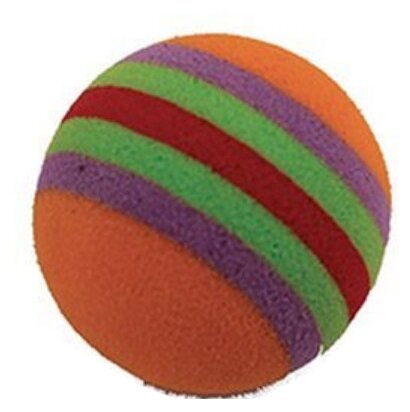 Каскад игрушка "Мячик пробковый" радуга для кошек 3,5 см. - фотография № 1