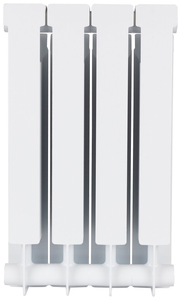 Радиатор Stout Alpha 500 биметалл 10 секций боковое подключение цвет белый - фото №4