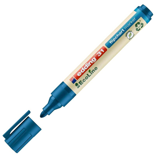 Маркер для бумаги для флипчартов Edding 31/3 Ecoline синий (толщина линии 1,5-3 мм), 1183270