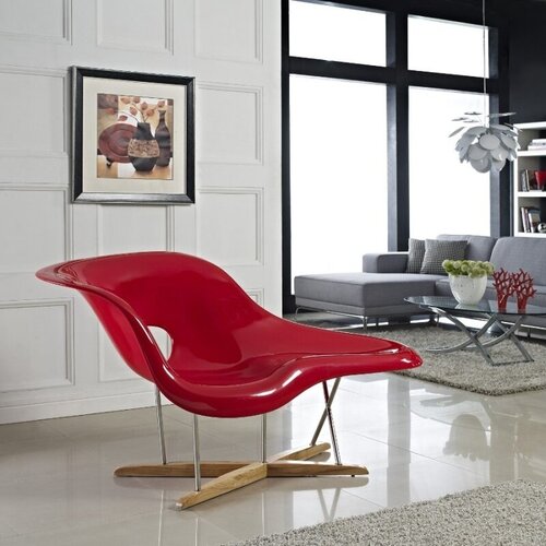 Кресло La Chaise Lounge дизайн Чарльза и Рэй Эймс Eames (красный)