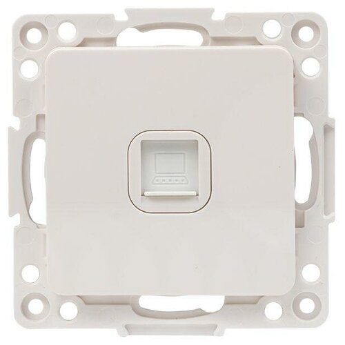 Механизм розетки RJ-45 1-м Стокгольм бел. PROxima EYK01-035-10, EKF EYK0103510 (1 шт.)