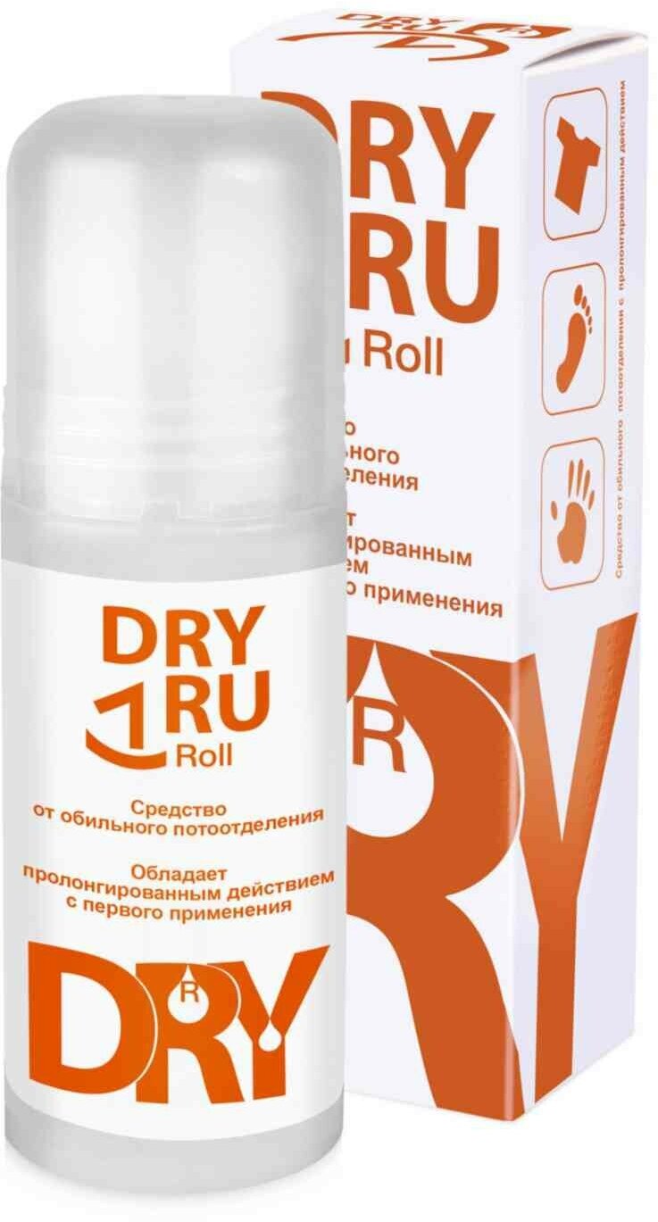 Средство Dry ru Roll от обильного потоотделения с пролонгированным действием 50 мл