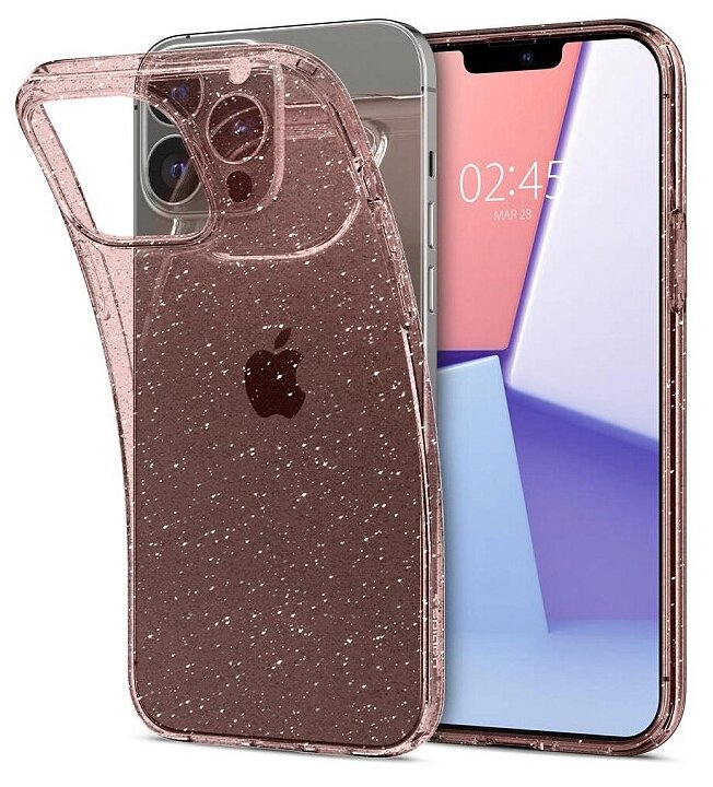 Чехол Spigen Liquid Crystal Glitter (ACS03199) для Apple iPhone 13 Pro Max (Rose Quartz)