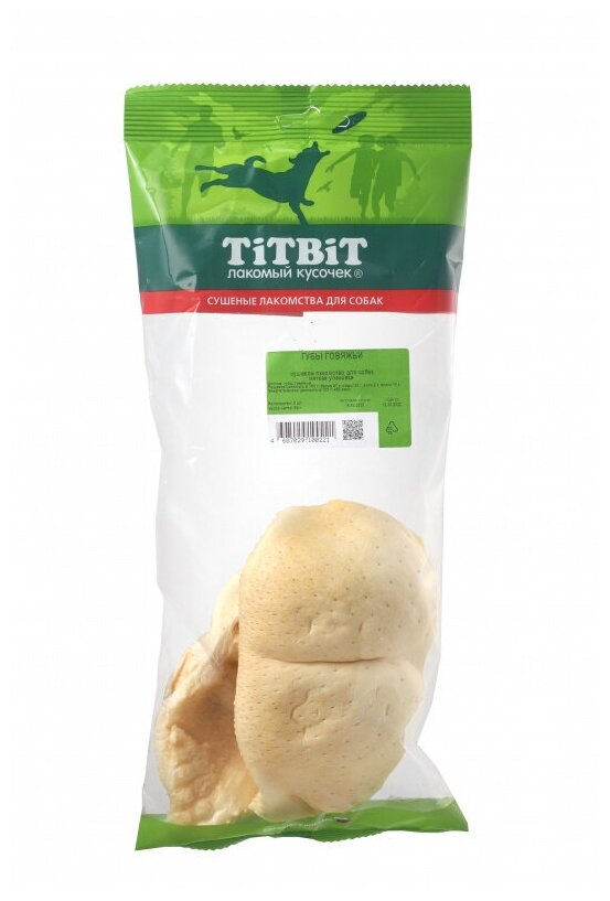 Лакомство для собак TiTBiT Губы говяжьи 65г - фото №1