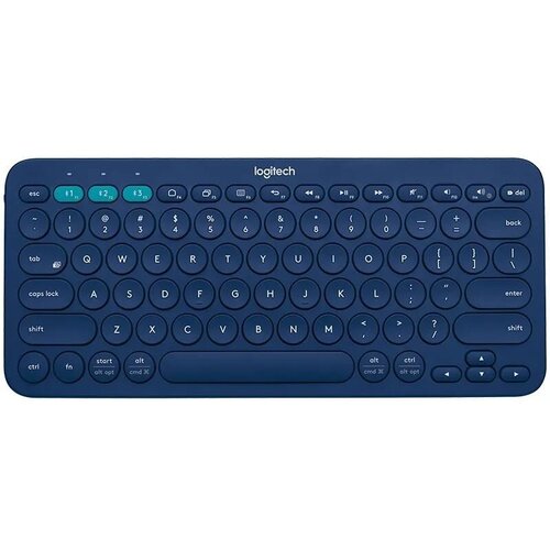 Игровая беспроводная клавиатура Logitech K380 Multi-Device синий, английская, 1 шт.