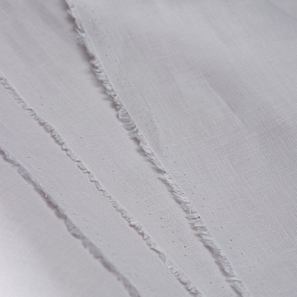 Ткань лен светло-серый без рисунка (2686)
